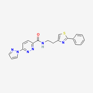 N-(2-(2-phenylthiazol-4-yl)ethyl)-6-(1H-pyrazol-1-yl)pyridazine-3-carboxamide
