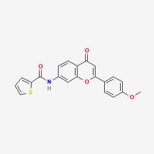 molecular formula C21H15NO4S B2387737 N-(2-(4-methoxyphenyl)-4-oxo-4H-chromen-7-yl)thiophene-2-carboxamide CAS No. 923212-08-2