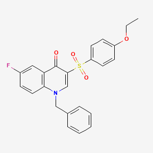 molecular formula C24H20FNO4S B2387741 1-苯甲基-3-(4-乙氧基苯基)磺酰基-6-氟喹啉-4-酮 CAS No. 866845-85-4