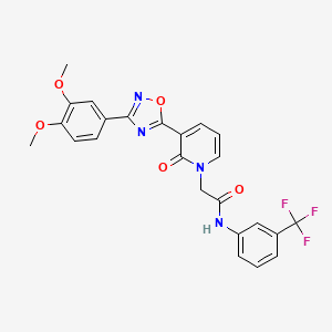 2-[3-[3-(3,4-dimethoxyphenyl)-1,2,4-oxadiazol-5-yl]-2-oxopyridin-1(2H)-yl]-N-[3-(trifluoromethyl)phenyl]acetamide
