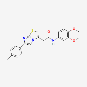 N-(2,3-dihydrobenzo[b][1,4]dioxin-6-yl)-2-(6-(p-tolyl)imidazo[2,1-b]thiazol-3-yl)acetamide