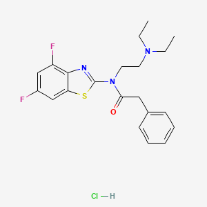 molecular formula C21H24ClF2N3OS B2387782 盐酸N-(2-(二乙氨基)乙基)-N-(4,6-二氟苯并[d]噻唑-2-基)-2-苯基乙酰胺 CAS No. 1217077-81-0
