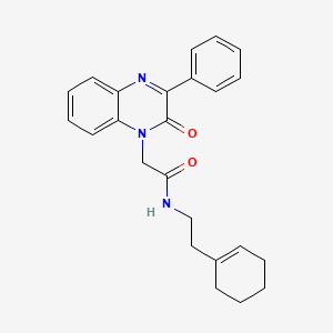 molecular formula C24H25N3O2 B2387783 N-(2-(cyclohex-1-en-1-yl)ethyl)-2-(2-oxo-3-phenylquinoxalin-1(2H)-yl)acetamide CAS No. 1428359-17-4