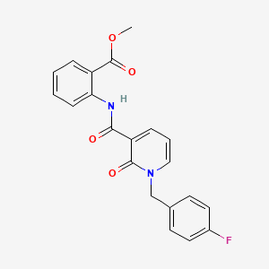 molecular formula C21H17FN2O4 B2387787 2-(1-(4-氟苄基)-2-氧代-1,2-二氢吡啶-3-甲酰胺基)苯甲酸甲酯 CAS No. 946245-68-7