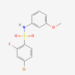 molecular formula C13H11BrFNO3S B2387789 4-bromo-2-fluoro-N-(3-methoxyphenyl)benzenesulfonamide CAS No. 1312305-74-0