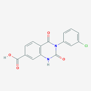 molecular formula C15H9ClN2O4 B2387799 3-(3-chlorophenyl)-2,4-dioxo-1H-quinazoline-7-carboxylic acid CAS No. 926247-48-5