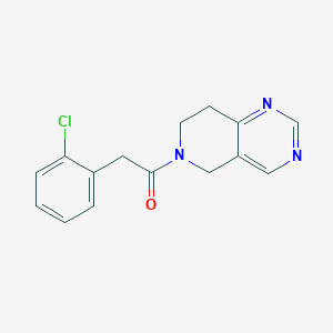 molecular formula C15H14ClN3O B2387801 2-(2-chlorophenyl)-1-(7,8-dihydropyrido[4,3-d]pyrimidin-6(5H)-yl)ethanone CAS No. 1797142-39-2