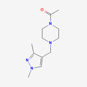 molecular formula C12H20N4O B2387807 1-(4-((1,3-dimethyl-1H-pyrazol-4-yl)methyl)piperazin-1-yl)ethan-1-one CAS No. 2210049-28-6