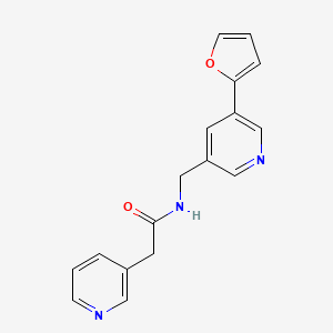 molecular formula C17H15N3O2 B2387810 N-((5-(furan-2-yl)pyridin-3-yl)methyl)-2-(pyridin-3-yl)acetamide CAS No. 2034385-73-2