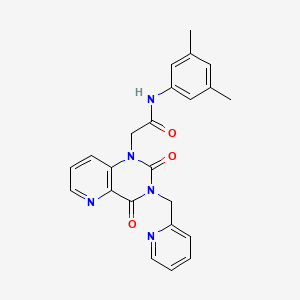molecular formula C23H21N5O3 B2387813 N-(3,5-dimethylphenyl)-2-(2,4-dioxo-3-(pyridin-2-ylmethyl)-3,4-dihydropyrido[3,2-d]pyrimidin-1(2H)-yl)acetamide CAS No. 941901-43-5