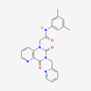 molecular formula C23H21N5O3 B2387813 N-(3,5-二甲基苯基)-2-(2,4-二氧代-3-(吡啶-2-基甲基)-3,4-二氢吡啶并[3,2-d]嘧啶-1(2H)-基)乙酰胺 CAS No. 941901-43-5