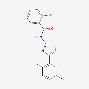 2-bromo-N-[4-(2,5-dimethylphenyl)-1,3-thiazol-2-yl]benzamide