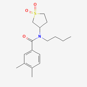 molecular formula C17H25NO3S B2387817 N-butyl-N-(1,1-dioxidotetrahydrothiophen-3-yl)-3,4-dimethylbenzamide CAS No. 898413-20-2