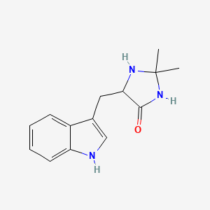 5-(1H-indol-3-ylmethyl)-2,2-dimethylimidazolidin-4-one