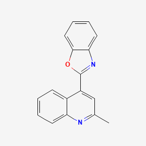 molecular formula C17H12N2O B2387819 2-(2-甲基喹啉-4-基)-1,3-苯并恶唑 CAS No. 64819-75-6