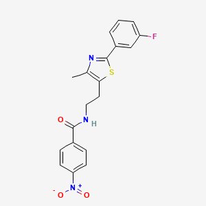 molecular formula C19H16FN3O3S B2387822 N-(2-(2-(3-fluorophenyl)-4-methylthiazol-5-yl)ethyl)-4-nitrobenzamide CAS No. 897612-20-3