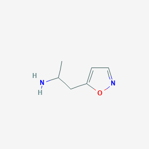 molecular formula C6H10N2O B2387823 1-(1,2-Oxazol-5-yl)propan-2-amine CAS No. 1557337-92-4