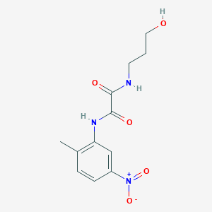 molecular formula C12H15N3O5 B2387829 N1-(3-hydroxypropyl)-N2-(2-methyl-5-nitrophenyl)oxalamide CAS No. 899974-95-9