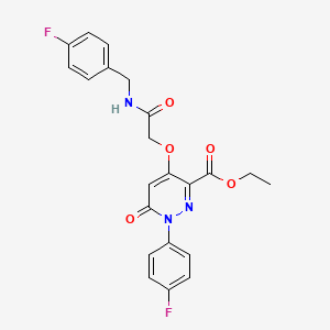 Ethyl 4-(2-((4-fluorobenzyl)amino)-2-oxoethoxy)-1-(4-fluorophenyl)-6-oxo-1,6-dihydropyridazine-3-carboxylate
