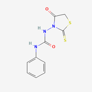 molecular formula C10H9N3O2S2 B2387831 N-(4-Oxo-2-thioxo-1,3-thiazolidin-3-YL)-N'-phenylurea CAS No. 13238-64-7