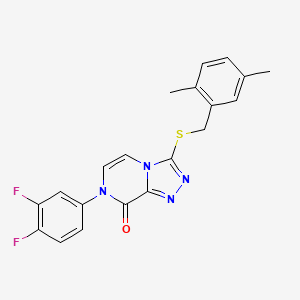 7-(3,4-difluorophenyl)-3-((2,5-dimethylbenzyl)thio)-[1,2,4]triazolo[4,3-a]pyrazin-8(7H)-one