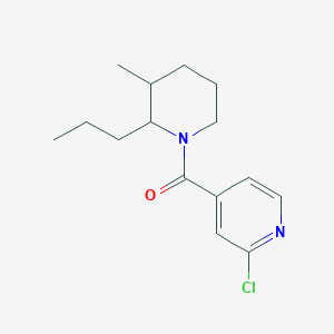 molecular formula C15H21ClN2O B2387833 2-Chloro-4-(3-methyl-2-propylpiperidine-1-carbonyl)pyridine CAS No. 1394784-02-1