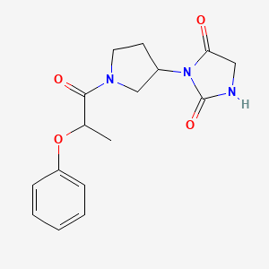 3-(1-(2-Phenoxypropanoyl)pyrrolidin-3-yl)imidazolidine-2,4-dione