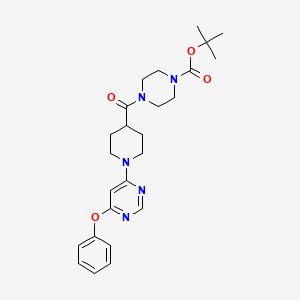 Tert-butyl 4-{[1-(6-phenoxypyrimidin-4-yl)piperidin-4-yl]carbonyl}piperazine-1-carboxylate