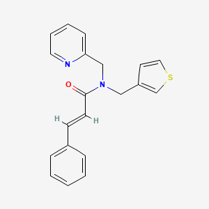 N-(pyridin-2-ylmethyl)-N-(thiophen-3-ylmethyl)cinnamamide