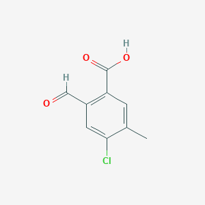 molecular formula C9H7ClO3 B2387854 4-Chloro-2-formyl-5-methylbenzoic acid CAS No. 2248294-37-1