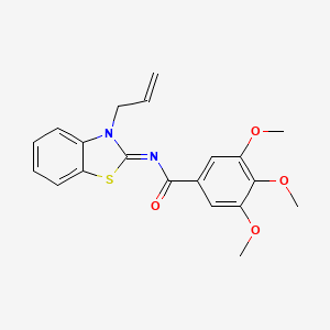 molecular formula C20H20N2O4S B2387867 (Z)-N-(3-allylbenzo[d]thiazol-2(3H)-ylidene)-3,4,5-trimethoxybenzamide CAS No. 942011-46-3