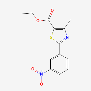 molecular formula C13H12N2O4S B2387877 Ethyl 4-methyl-2-(3-nitrophenyl)thiazole-5-carboxylate CAS No. 209540-06-7