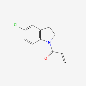 molecular formula C12H12ClNO B2387878 1-(5-Chloro-2-methyl-2,3-dihydroindol-1-yl)prop-2-en-1-one CAS No. 2248938-68-1