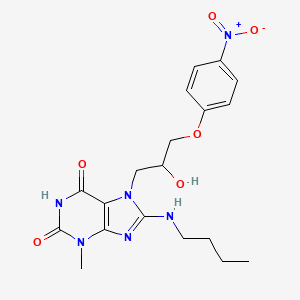 8-(butylamino)-7-(2-hydroxy-3-(4-nitrophenoxy)propyl)-3-methyl-1H-purine-2,6(3H,7H)-dione