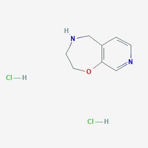 molecular formula C8H12Cl2N2O B2387894 2H,3H,4H,5H-pyrido[4,3-f][1,4]oxazepine dihydrochloride CAS No. 1443979-87-0