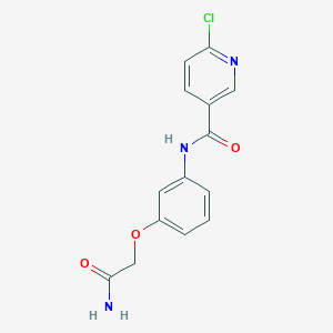 molecular formula C14H12ClN3O3 B2387907 N-[3-(carbamoylmethoxy)phenyl]-6-chloropyridine-3-carboxamide CAS No. 1119255-69-4