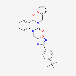 1-((3-(4-(tert-butyl)phenyl)-1,2,4-oxadiazol-5-yl)methyl)-3-(furan-2-ylmethyl)quinazoline-2,4(1H,3H)-dione