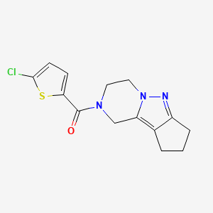 (5-chlorothiophen-2-yl)(3,4,8,9-tetrahydro-1H-cyclopenta[3,4]pyrazolo[1,5-a]pyrazin-2(7H)-yl)methanone