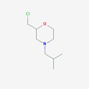 molecular formula C9H18ClNO B2387938 2-(Chloromethyl)-4-(2-methylpropyl)morpholine CAS No. 851116-63-7