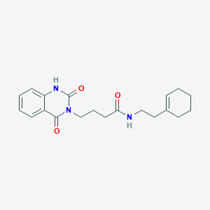 molecular formula C20H25N3O3 B2387945 N-[2-(cyclohexen-1-yl)ethyl]-4-(2,4-dioxo-1H-quinazolin-3-yl)butanamide CAS No. 896373-10-7