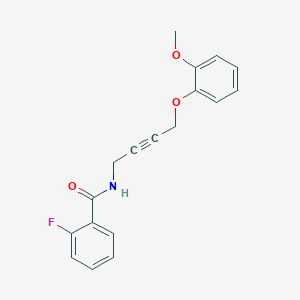 2-fluoro-N-(4-(2-methoxyphenoxy)but-2-yn-1-yl)benzamide
