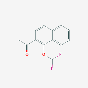 molecular formula C13H10F2O2 B2387953 1-[1-(二氟甲氧基)萘-2-基]乙酮 CAS No. 141602-20-2