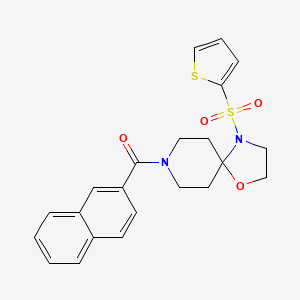 Naphthalen-2-yl(4-(thiophen-2-ylsulfonyl)-1-oxa-4,8-diazaspiro[4.5]decan-8-yl)methanone