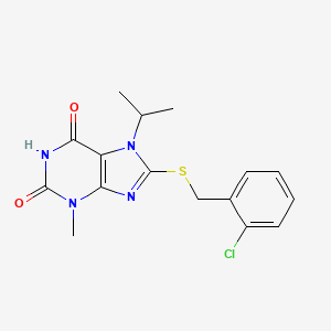 8-(2-Chloro-benzylsulfanyl)-7-isopropyl-3-methyl-3,7-dihydro-purine-2,6-dione