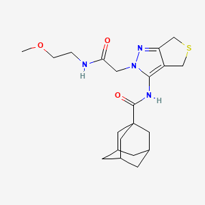 (3r,5r,7r)-N-(2-(2-((2-methoxyethyl)amino)-2-oxoethyl)-4,6-dihydro-2H-thieno[3,4-c]pyrazol-3-yl)adamantane-1-carboxamide