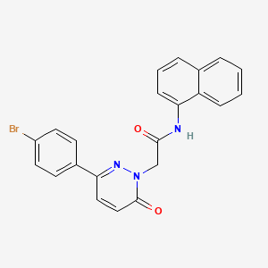 molecular formula C22H16BrN3O2 B2387961 2-(3-(4-bromophenyl)-6-oxopyridazin-1(6H)-yl)-N-(naphthalen-1-yl)acetamide CAS No. 941930-23-0
