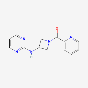 molecular formula C13H13N5O B2387966 Pyridin-2-yl(3-(pyrimidin-2-ylamino)azetidin-1-yl)methanone CAS No. 2034222-54-1