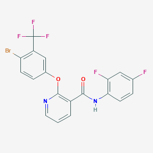 molecular formula C19H10BrF5N2O2 B2387972 2-[4-bromo-3-(trifluoromethyl)phenoxy]-N-(2,4-difluorophenyl)pyridine-3-carboxamide CAS No. 860785-86-0
