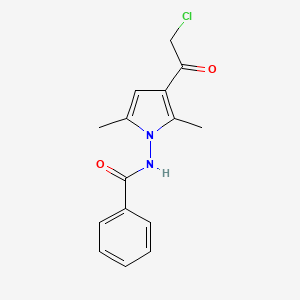 N-[3-(2-chloroacetyl)-2,5-dimethyl-1H-pyrrol-1-yl]benzamide