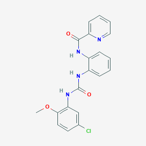 molecular formula C20H17ClN4O3 B2387986 N-(2-(3-(5-クロロ-2-メトキシフェニル)ウレイド)フェニル)ピコリナミド CAS No. 1206990-92-2